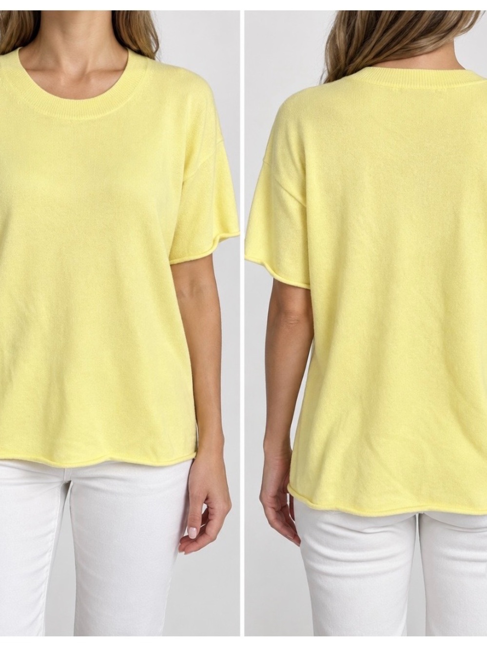 J. Crew Sunny Lemon Crewneck Short Sleeve Tee NWT Size M